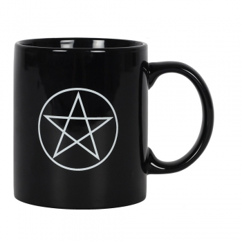 Pentagram schwarze Tasse