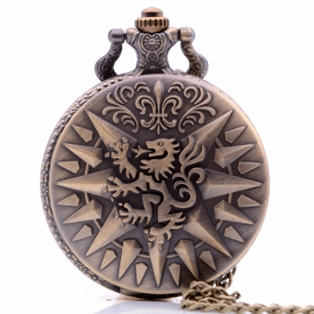 Taschenuhr mit Kette u. Ziffernblattbild House Lannister 5 cm