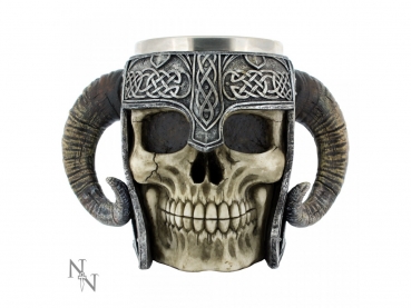 Viking Skull Krug 19cm
