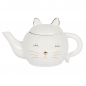 Preview: White Cat Face Ceramic Tea Pot