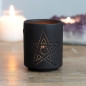 Mobile Preview: Black Pentagram Cut Teelichthalter