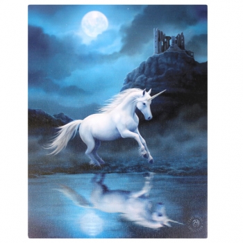 Moonlight unicorn Bild 25 x 19 cm - Anne Stokes