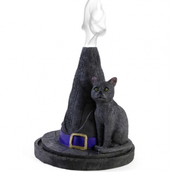 Hexenhut mit Katze für Räucherkegel von Lisa Parker