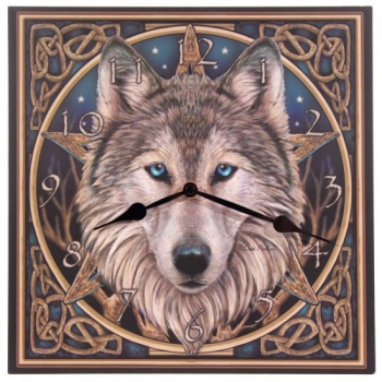 Keltische Wolfskopf Bilderuhr - Lisa Parker