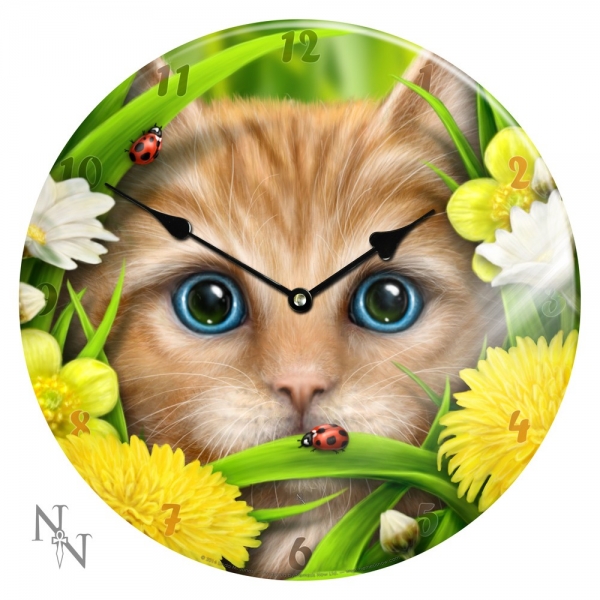Summer Cat Bilderuhr -  LMJ 34cm